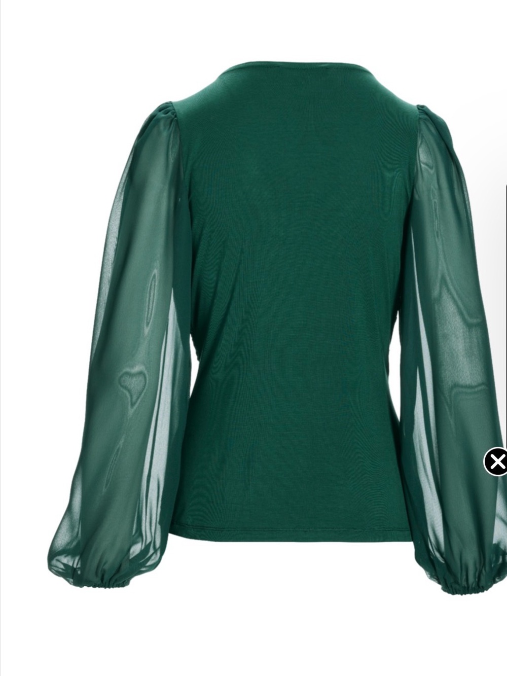 Scallop Lace Long Sleeve Top Deep Emerald | Boston Proper - Picture 2 of 7